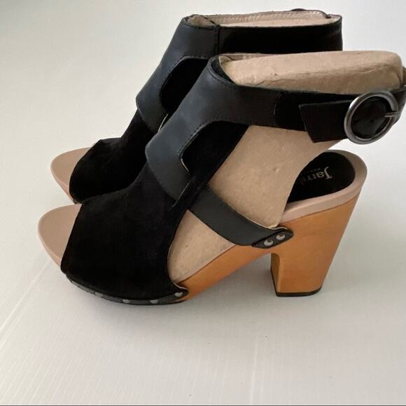 🆕 Jambu Gina ankle strap peep toe platform sandal wood heel NWT sz 7 - Picture 4 of 11